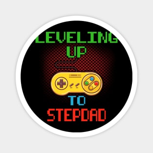 Promoted To Stepdad T-Shirt Unlocked Gamer Leveling Up Magnet